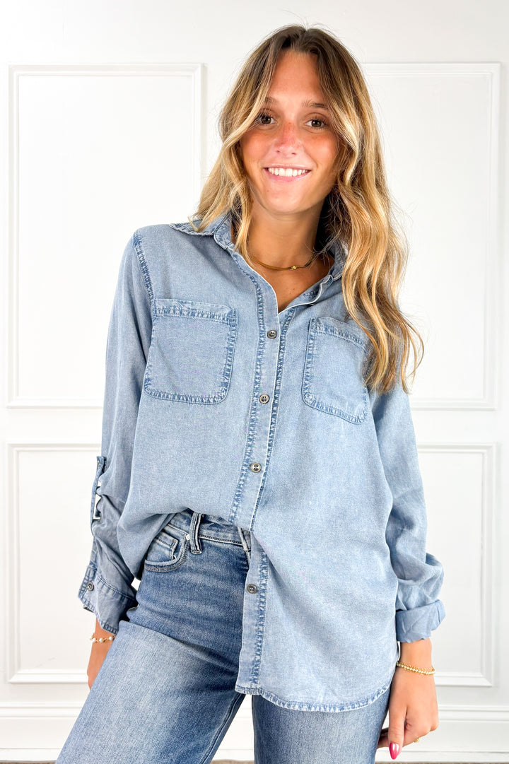 Weekend Drift Chambray Button Down