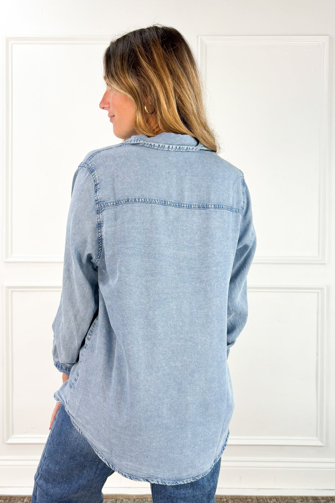 Weekend Drift Chambray Button Down