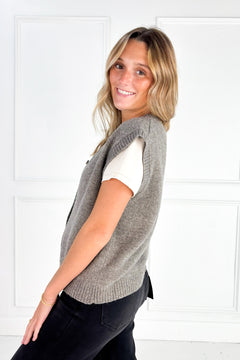 Marled Crew Neck Sweater Vest