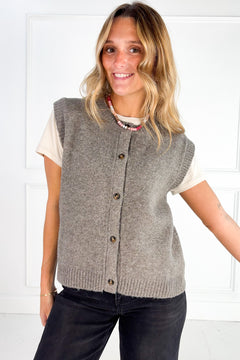 Marled Crew Neck Sweater Vest