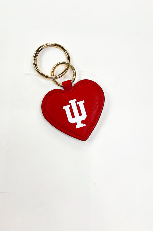 Indiana Hoosiers Heart Keychain