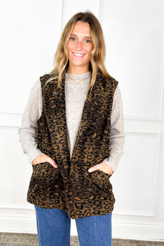 Leopard Faux Fur Vest