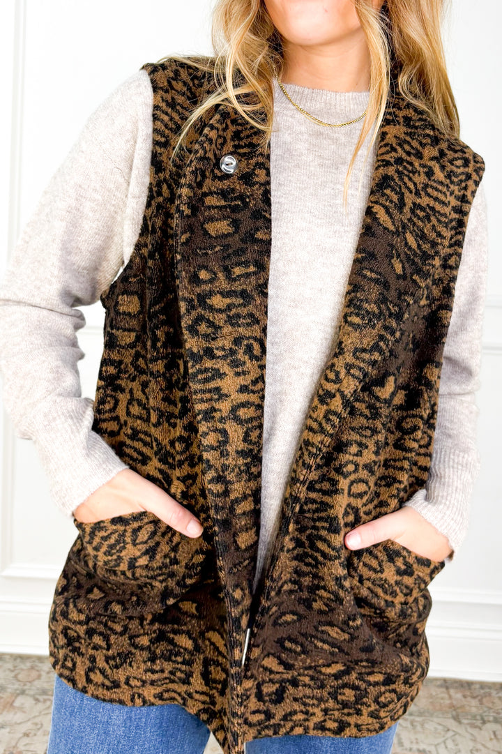 Leopard Faux Fur Vest