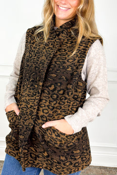 Leopard Faux Fur Vest