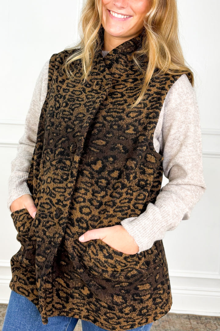 Leopard Faux Fur Vest