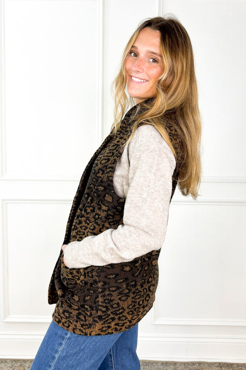 Leopard Faux Fur Vest