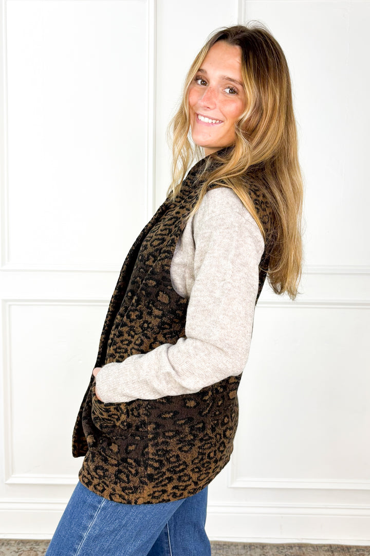 Leopard Faux Fur Vest