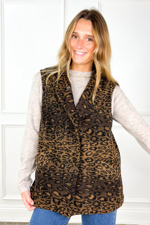 Leopard Faux Fur Vest