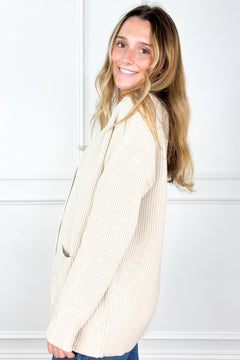 Everyday Ease Button-Front Cardigan – Oatmeal