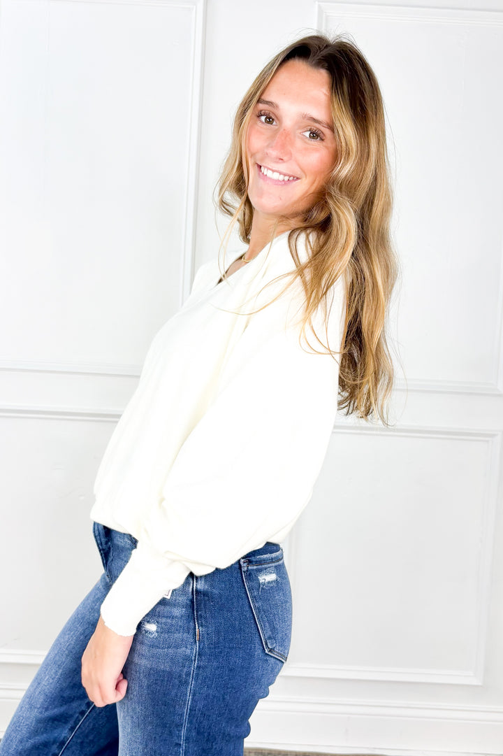 Effortless V-Neck Dolman Sweater