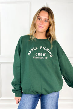 Apple Picking Crew Graphic Sweatshirt