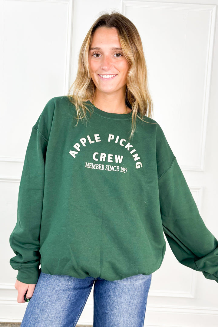 Apple Picking Crew Graphic Sweatshirt
