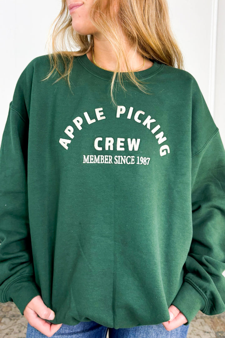 Apple Picking Crew Graphic Sweatshirt