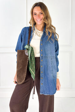 Rosalie Rivet Suede Hobo Bag