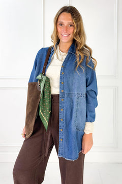 Rosalie Rivet Suede Hobo Bag