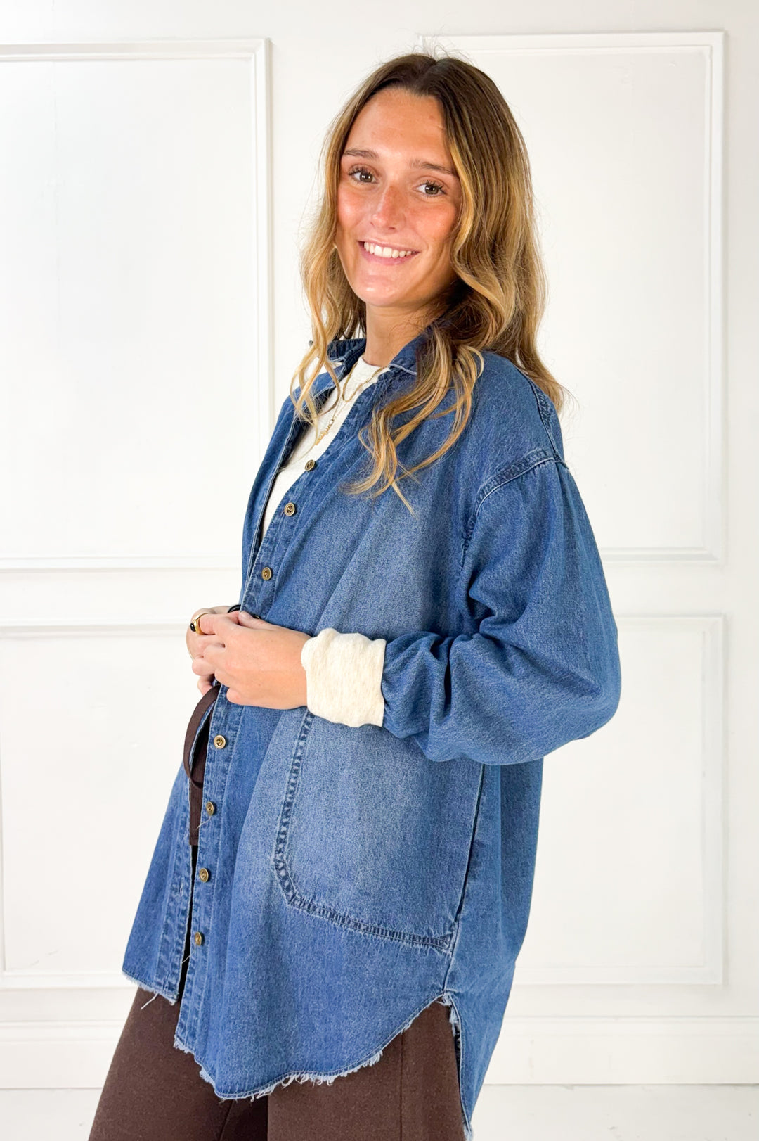 Soft Washed Chambray Top
