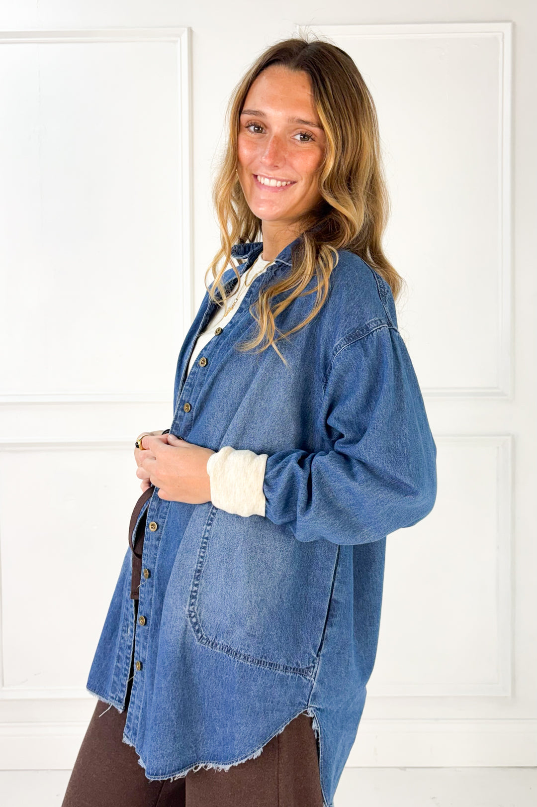 Soft Washed Chambray Top