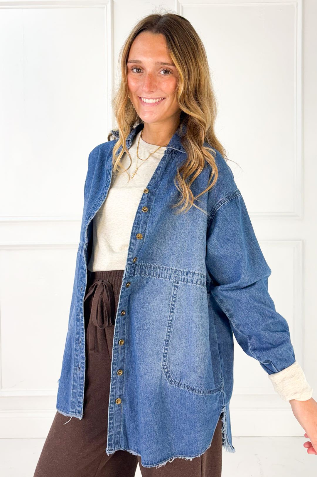 Soft Washed Chambray Top