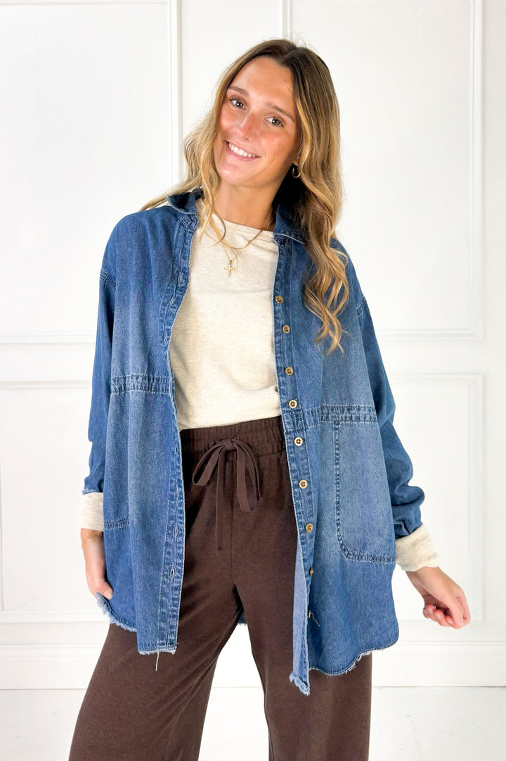Soft Washed Chambray Top