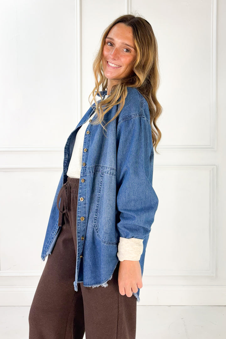 Soft Washed Chambray Top