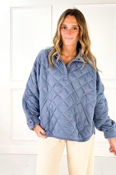 Everyday Quilted Snap Pullover