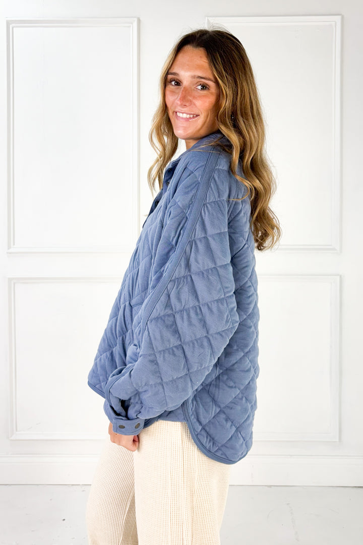 Everyday Quilted Snap Pullover