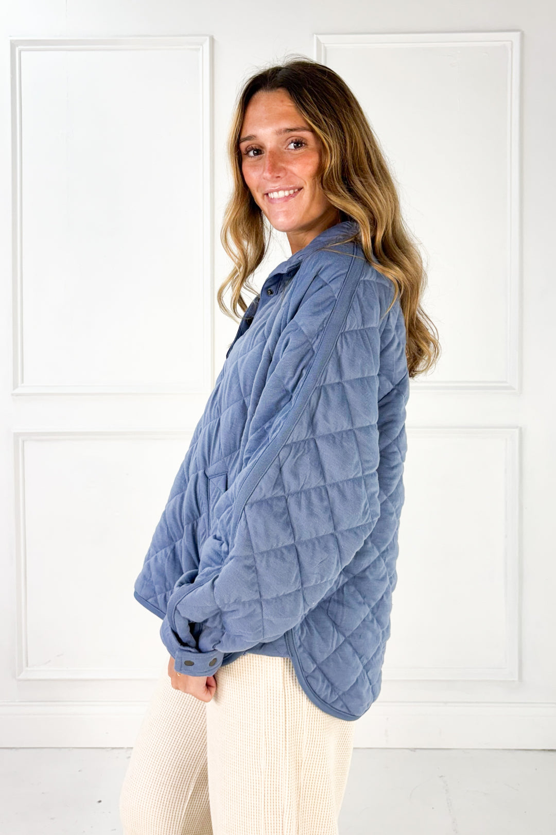 Everyday Quilted Snap Pullover