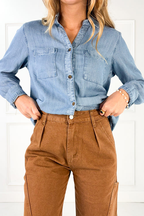 Washed Cargo Barrel Pants