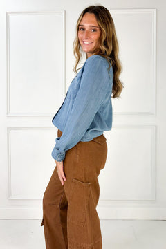 Washed Cargo Barrel Pants