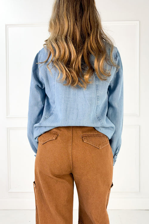 Washed Cargo Barrel Pants