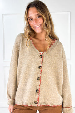 The Millie Contrast Stitch Cardigan