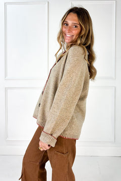 The Millie Contrast Stitch Cardigan