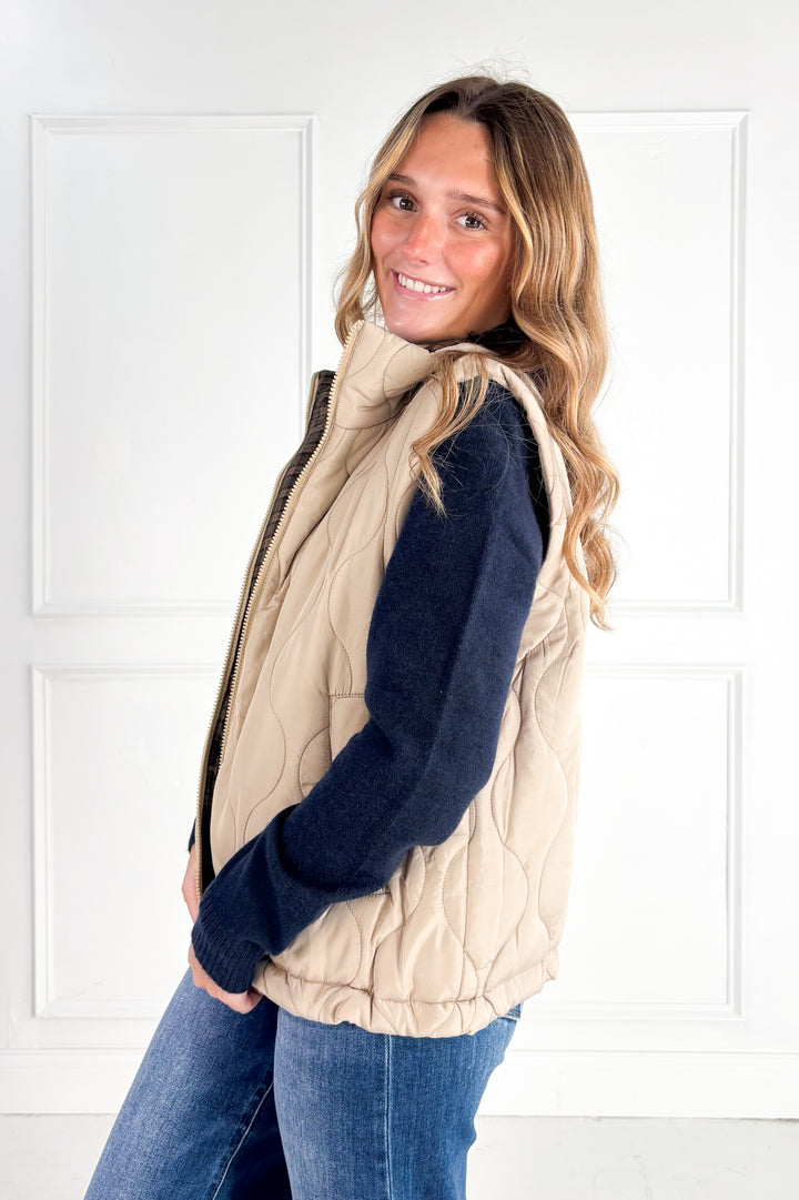 The Hadley Plaid Collar Vest