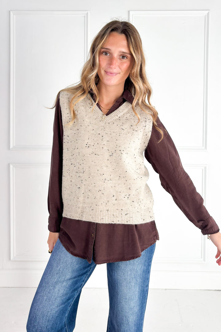 Pebble Knit Sweater Vest