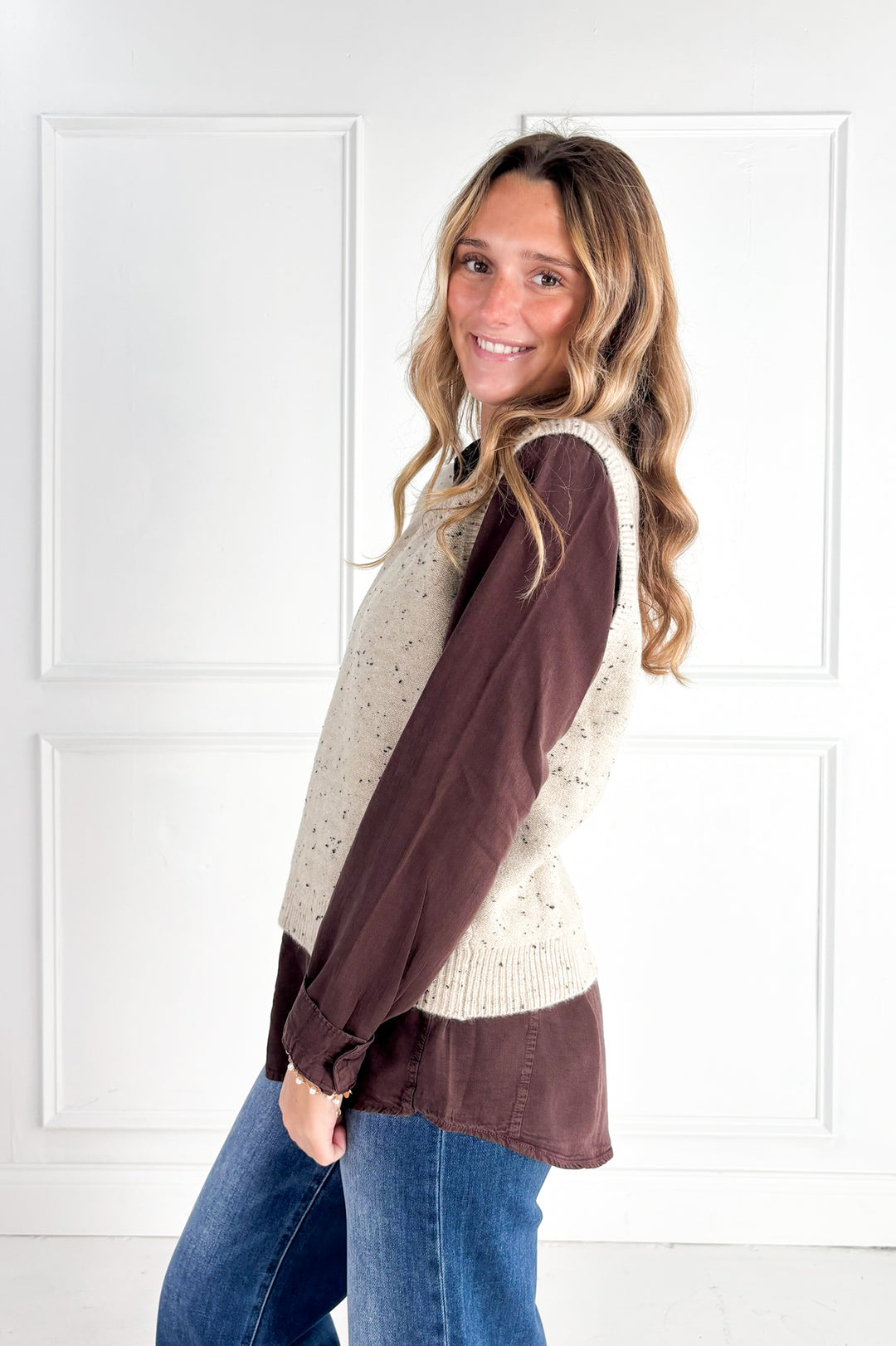 Pebble Knit Sweater Vest