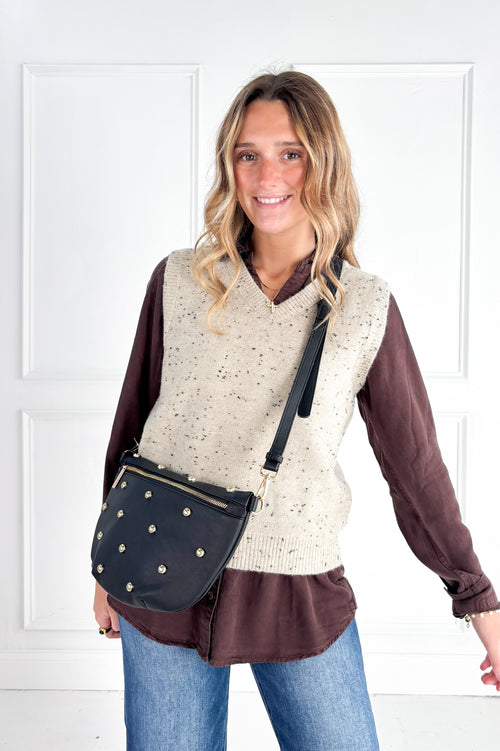 Studded Crossbody Sling Bag