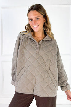 Everyday Quilted Snap Pullover