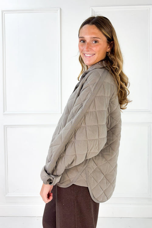 Everyday Quilted Snap Pullover