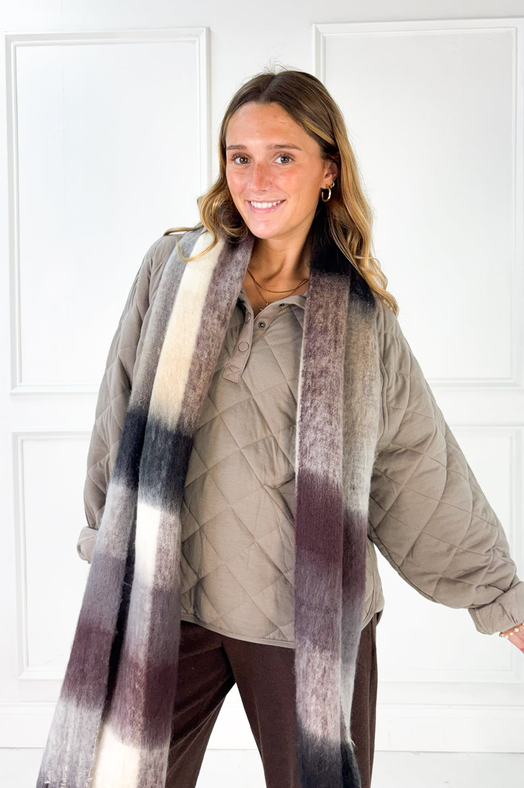 Cozy Days Oversized Plaid Scarf