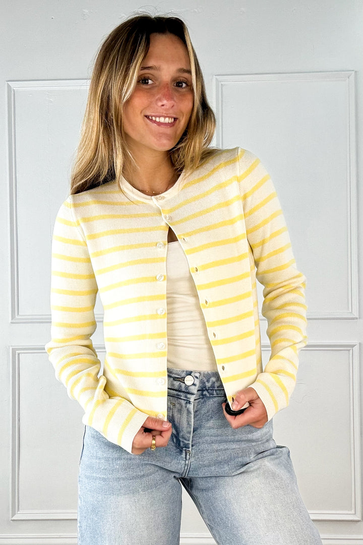 Sunbeam Stripe Button Cardigan