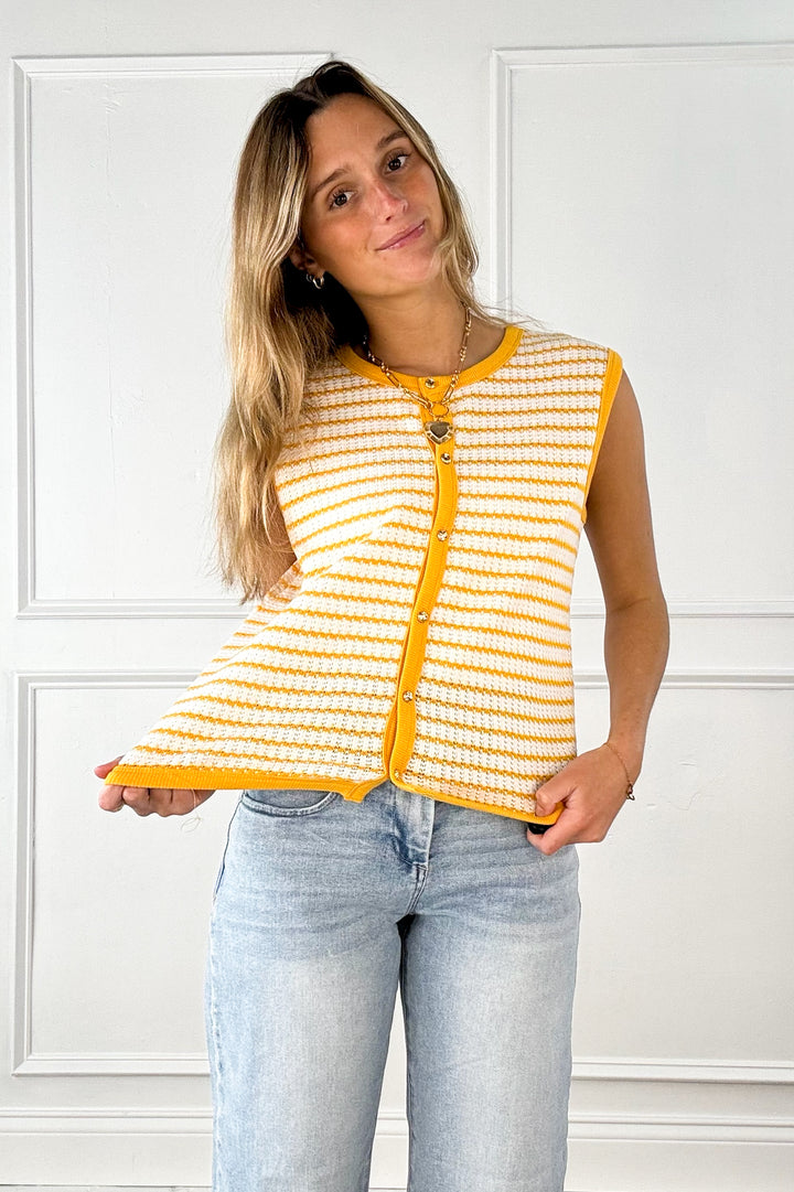 Harbor Stripe Knit Sweater Tank