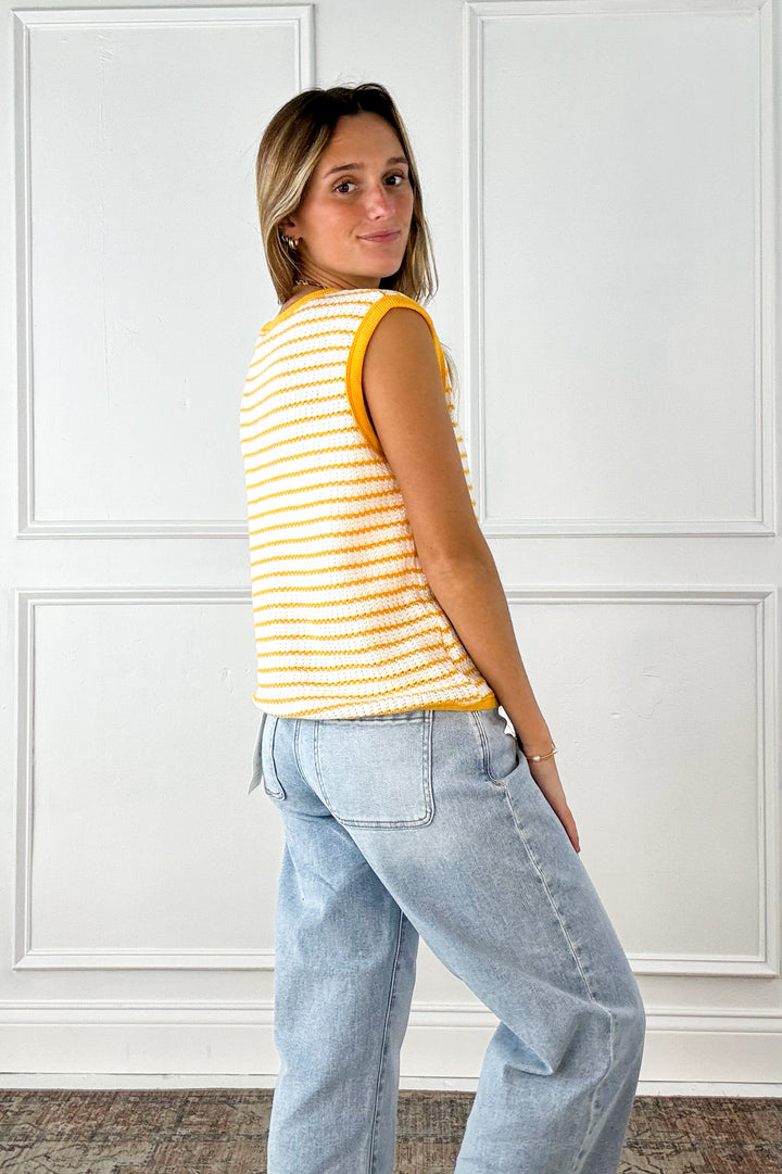 Harbor Stripe Knit Sweater Tank