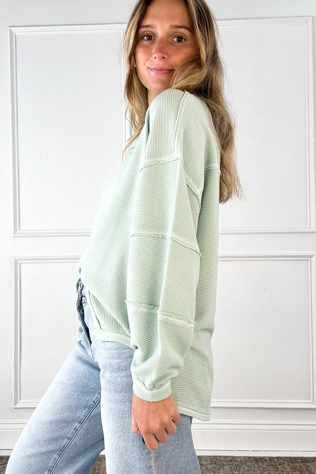 Coastal Breeze Ribbed Pullover