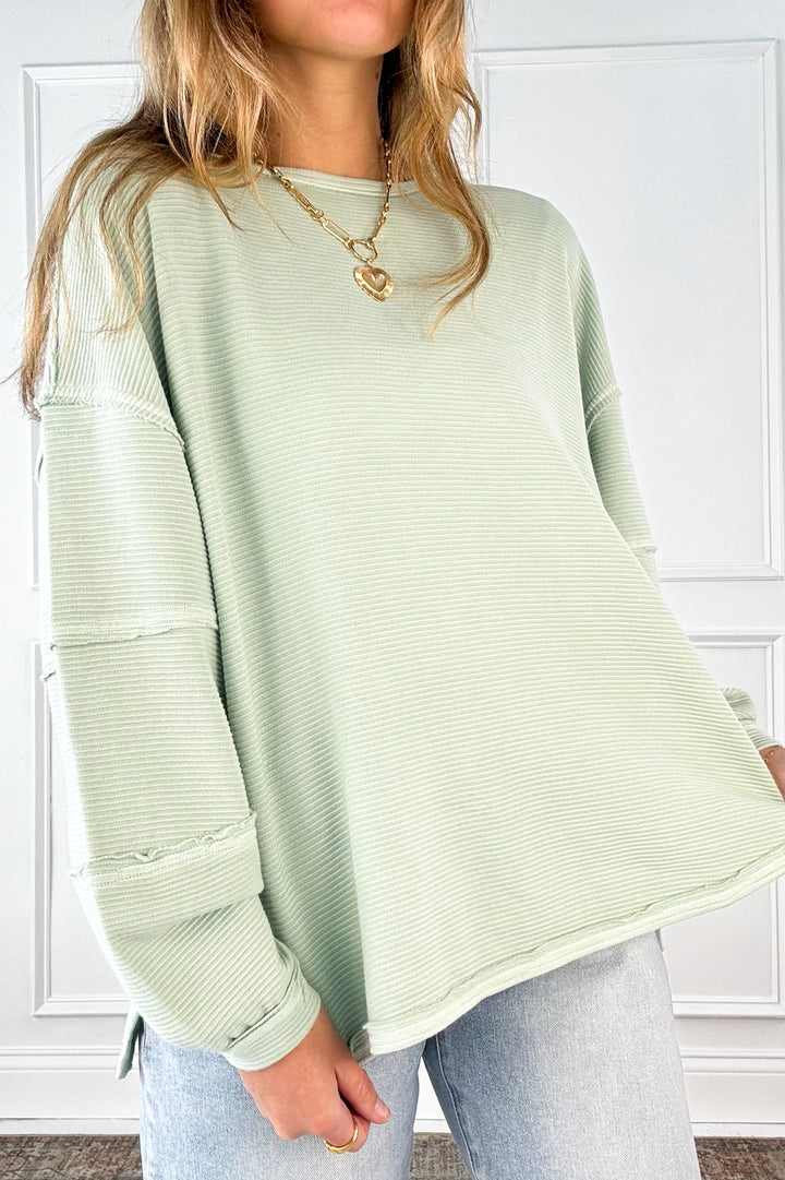 Coastal Breeze Ribbed Pullover