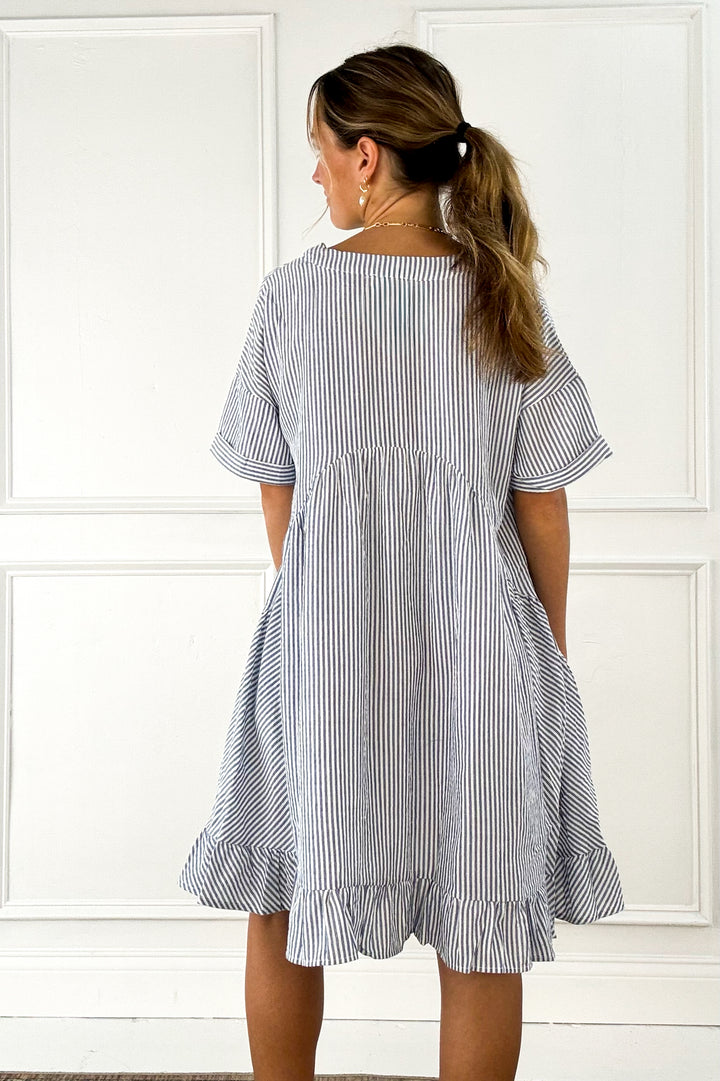Pinstripe Babydoll Dress