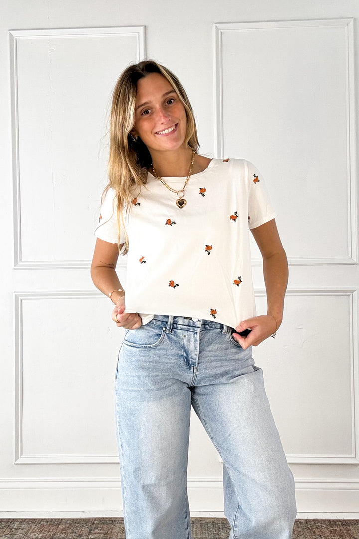 Sweet Meadow Embroidered Tee