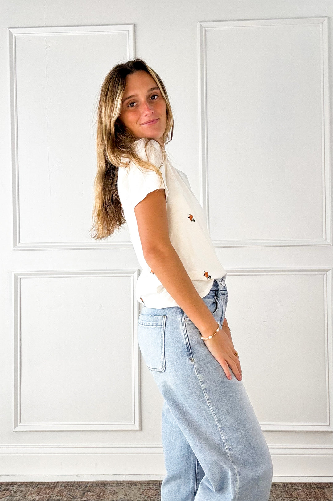 Sweet Meadow Embroidered Tee