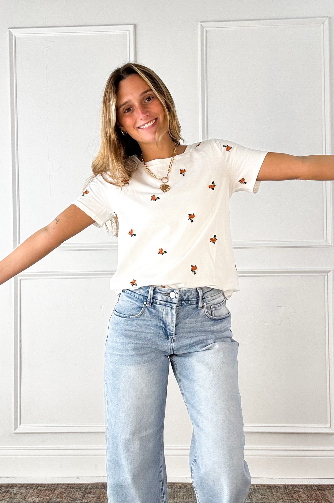 Sweet Meadow Embroidered Tee