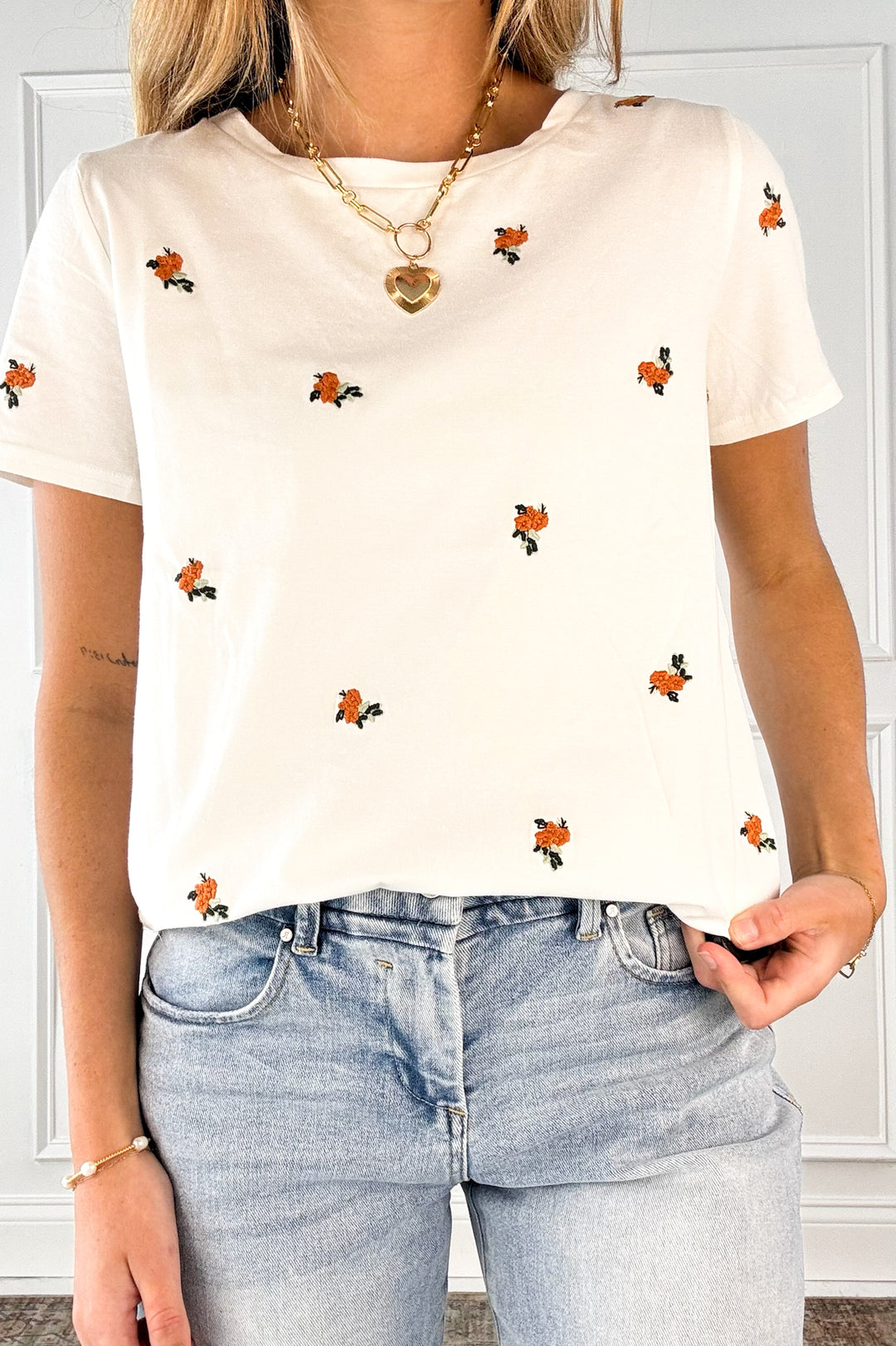 Sweet Meadow Embroidered Tee