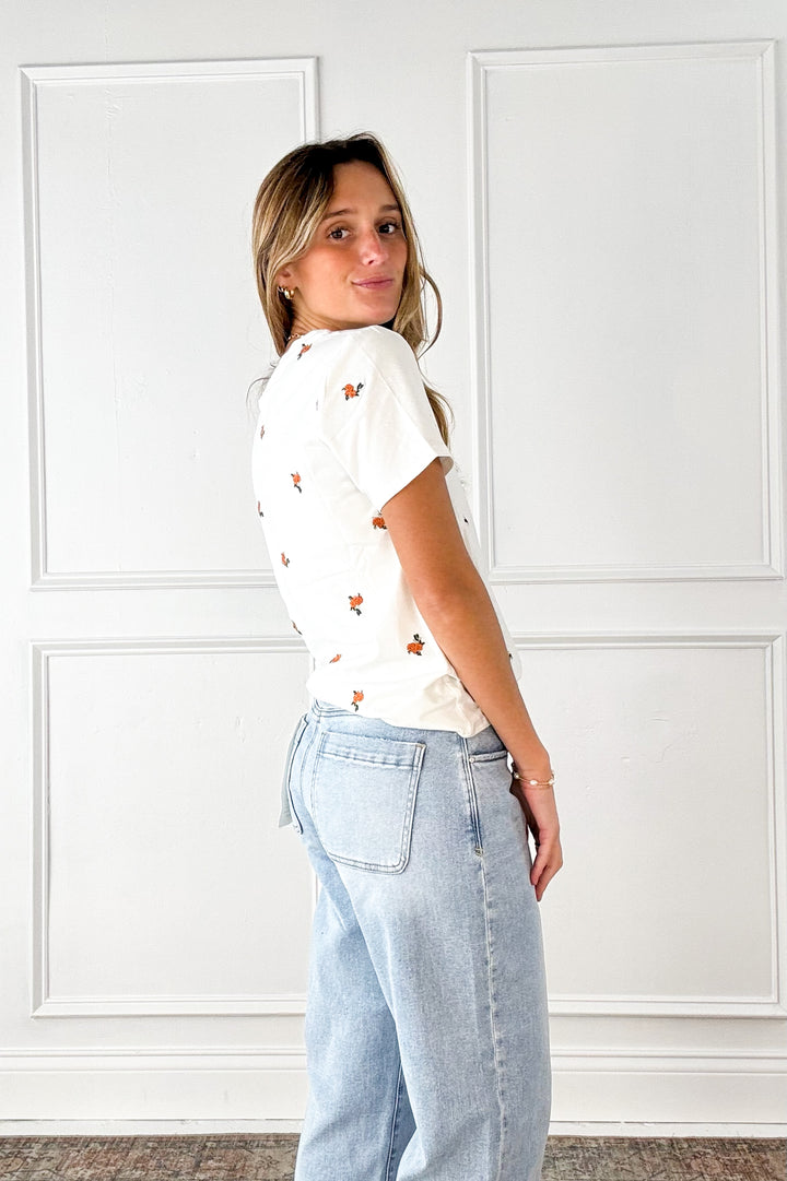 Sweet Meadow Embroidered Tee